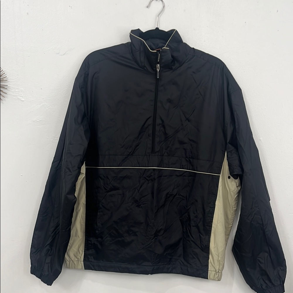 Dockers GOLF Windbreaker Black and Tan Lightweight Jacket